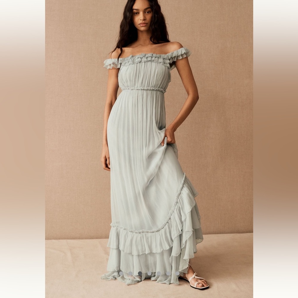 NWTs BHLDN Anthropologie Antoinette dress size 10 Aqua